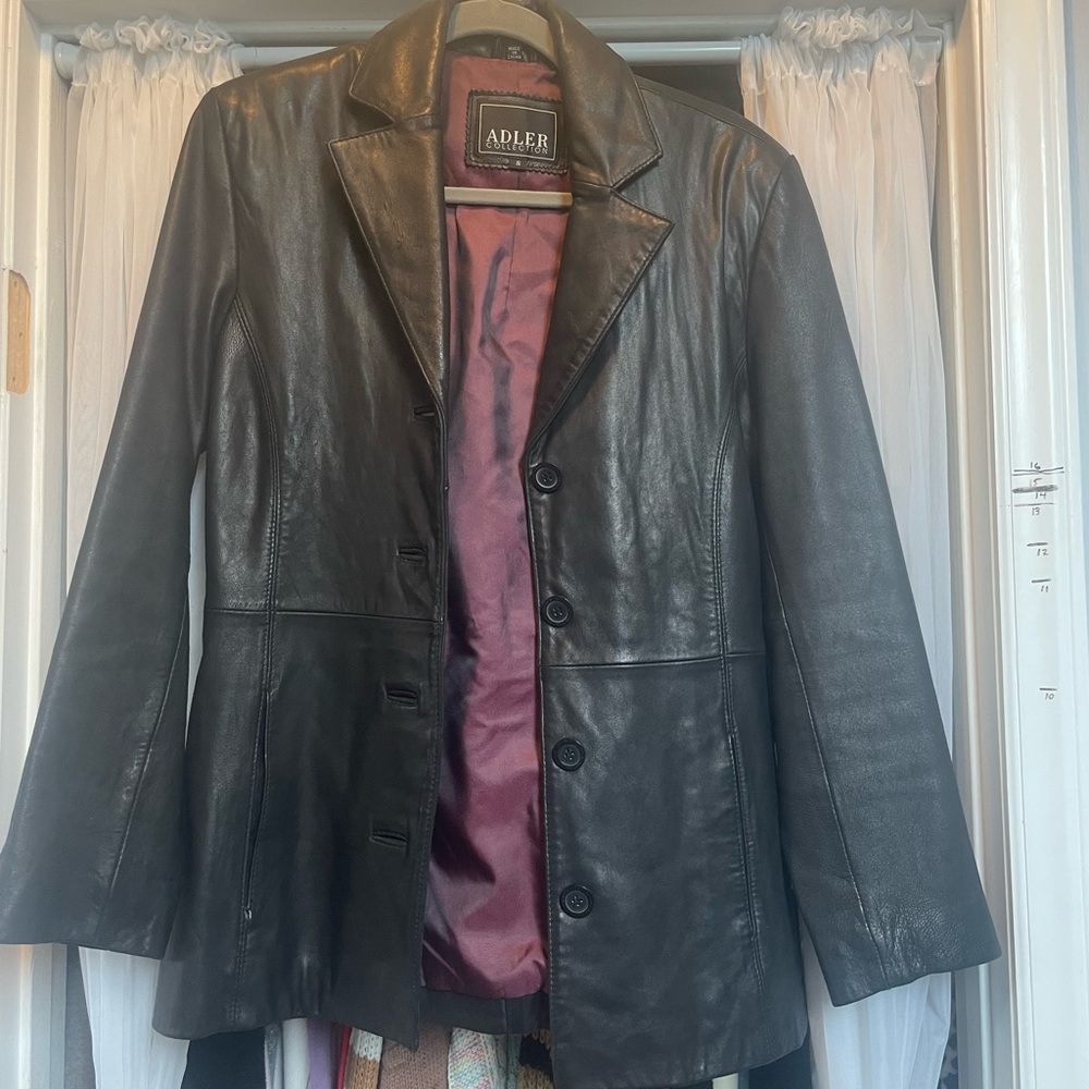 Women’s leather blazer coat size small